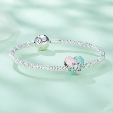 Pandora Style Heart Shaped Easter Charm - BSC782