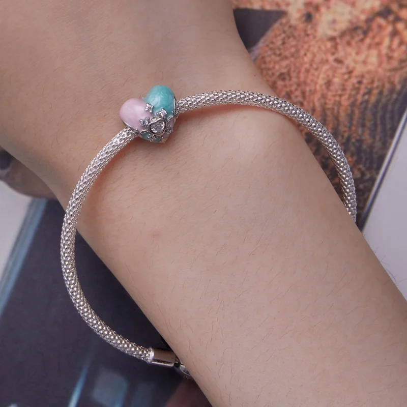 (image for) Pandora Style Heart Shaped Easter Charm - BSC782 - View 6