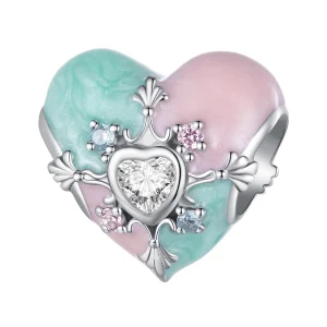 (image for) Pandora Style Heart Shaped Easter Charm - BSC782