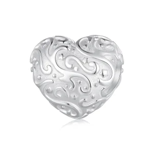 (image for) Pandora Style Heart-Shaped Pattern Charm - SCC2618