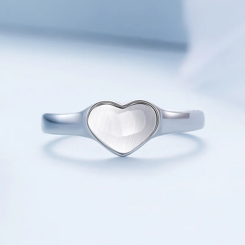 (image for) Pandora Style Heart-Shaped Reflective Ring - BSR434 - View 3