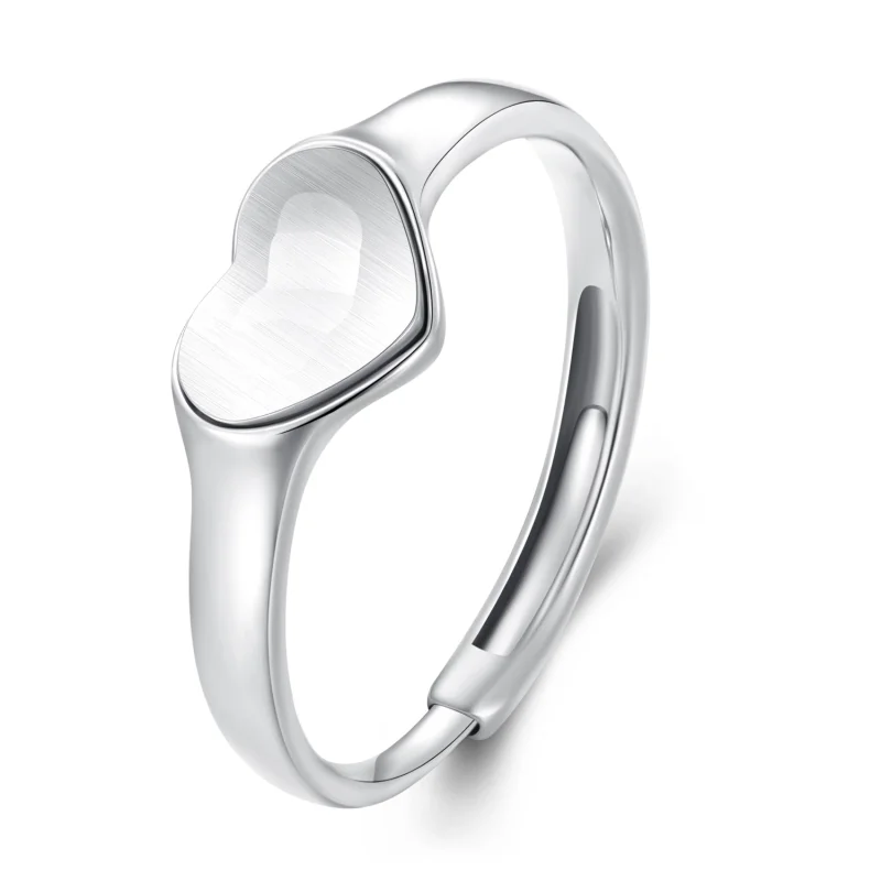 (image for) Pandora Style Heart-Shaped Reflective Ring - BSR434 - Product Image