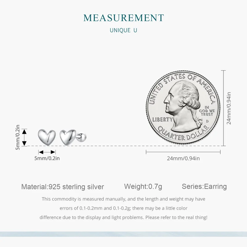 (image for) Pandora Style Heart-Shaped Studs Earrings - BSE886 - View 8