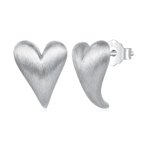 (image for) Pandora Style Heart-Shaped Studs Earrings - BSE916