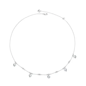 (image for) Pandora Style Heart-Shaped Tassel Necklace Choker - BSN359