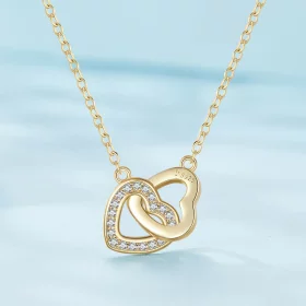 Pandora Style Heart To Heart-925 Silver Necklace - SCN181-B Pandora Style Heart To Heart-925 Silver Necklace - SCN181-B