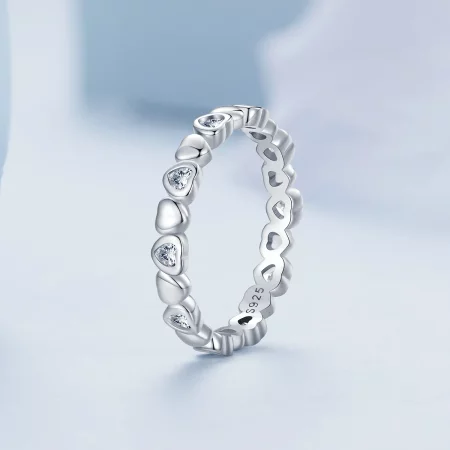 Pandora Style Hearts Ring - BSR421