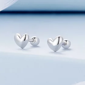 Pandora Style Heart-Shaped Studs Earrings - BSE886 Pandora Style Heart-Shaped Studs Earrings - BSE886