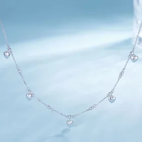 Pandora Style Heart-Shaped Tassel Necklace Choker - BSN359 Pandora Style Heart-Shaped Tassel Necklace Choker - BSN359