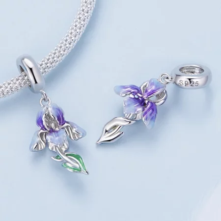 Pandora Style Iris Dangle - BSC815