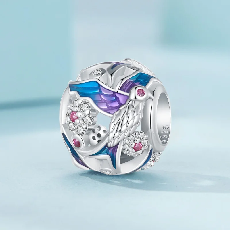 (image for) Pandora Style Kingfisher Charm - SCC2627 - View 2