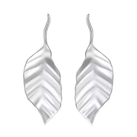 Pandora Style Leaves Studs Earrings - BSE812