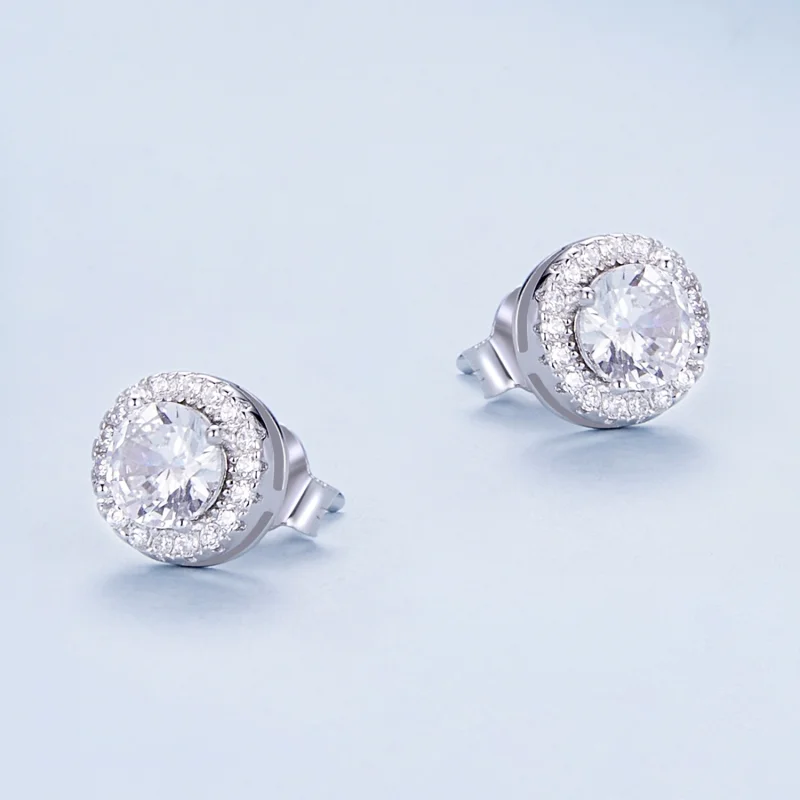 (image for) Pandora Style Light Luxury Stud Earrings - BSE893 - View 3