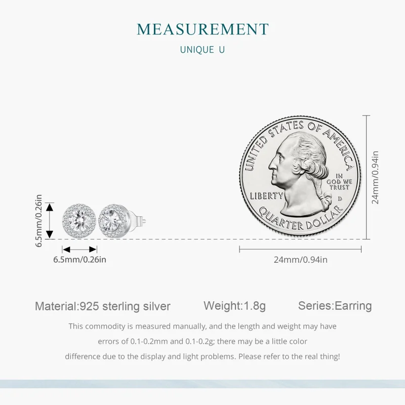 (image for) Pandora Style Light Luxury Stud Earrings - BSE893 - View 8