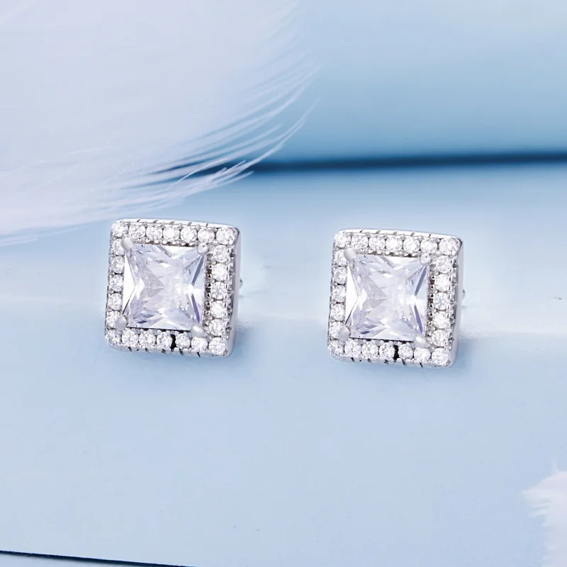 (image for) Pandora Style Light Luxury Stud Earrings - BSE895 - View 2