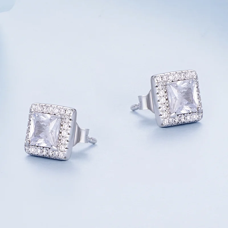 (image for) Pandora Style Light Luxury Stud Earrings - BSE895 - View 3
