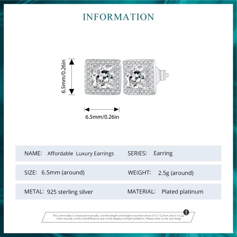 (image for) Pandora Style Light Luxury Stud Earrings - BSE895 - View 7