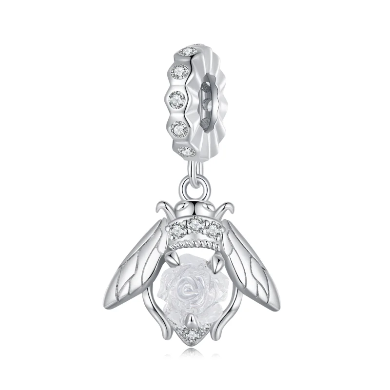 (image for) Pandora Style Light Sensitive Bee Rose Dangle - SCC2598 - Product Image