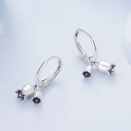 Pandora Style Lily of The Valley Hoop Earrings - BSE909