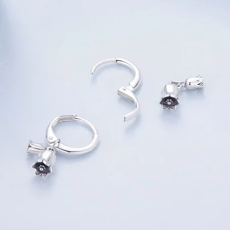 Pandora Style Lily of The Valley Hoop Earrings - BSE909