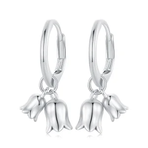 (image for) Pandora Style Lily of The Valley Hoop Earrings - BSE909
