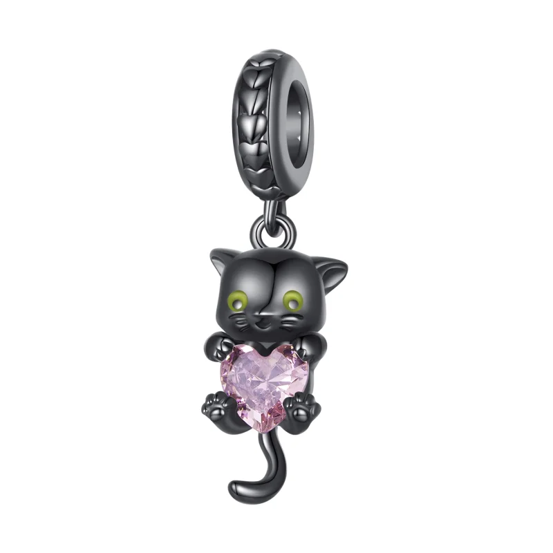 (image for) Pandora Style Little Black Cat Dangle - BSC800 - Product Image