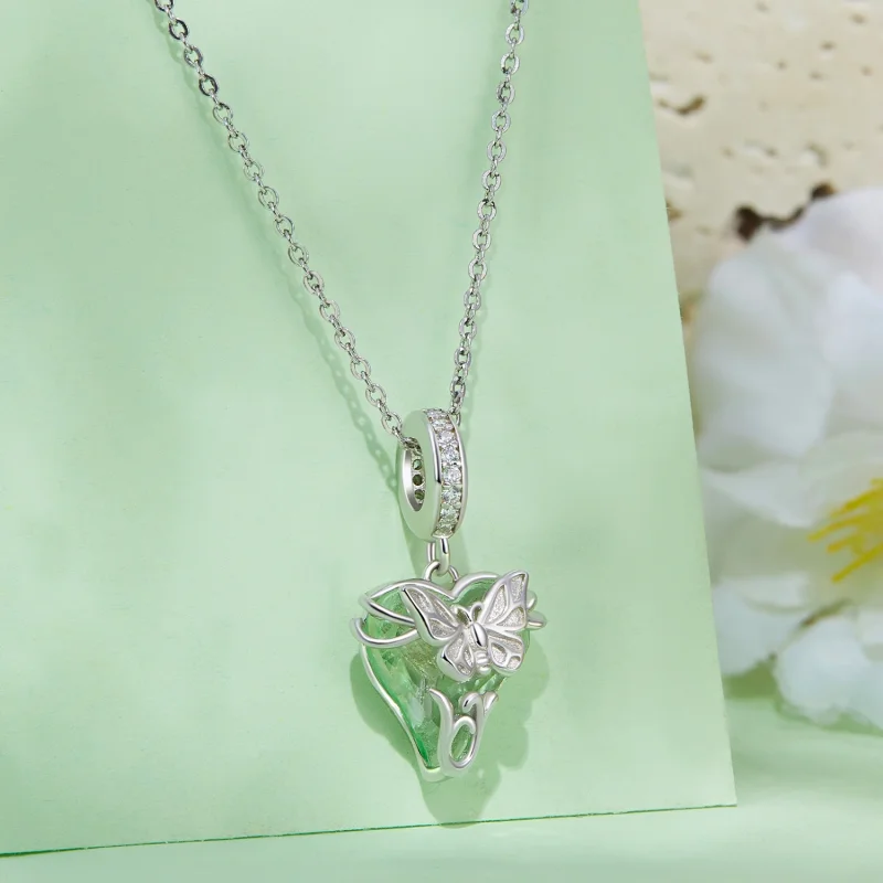 (image for) Pandora Style Little Flying Butterfly Dangle - BSC897 - View 2