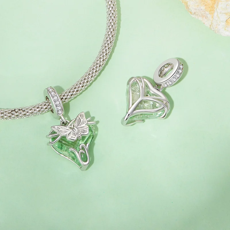 (image for) Pandora Style Little Flying Butterfly Dangle - BSC897 - View 4