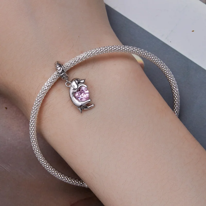 (image for) Pandora Style Little Golden Retriever Dangle - BSC799 - View 5