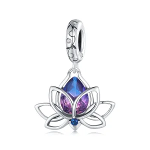 (image for) Pandora Style Lotus Dangle - SCC2562