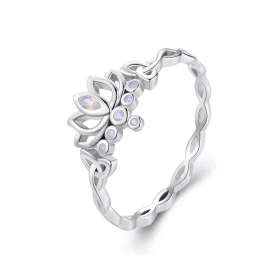 Pandora Style Lotus Ring - BSR487 Pandora Style Lotus Ring - BSR487