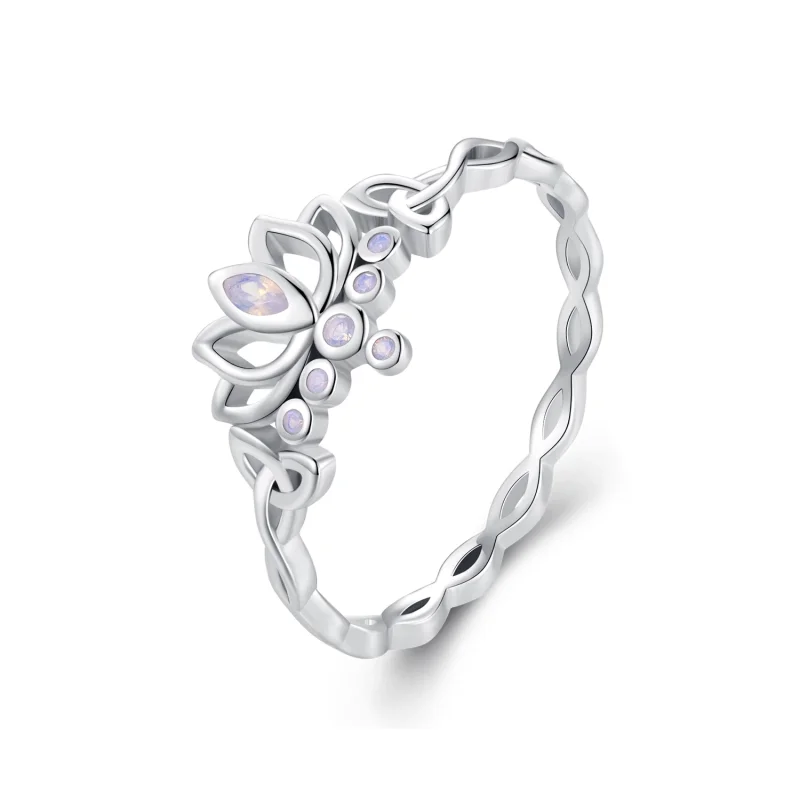 (image for) Pandora Style Lotus Ring - BSR487 - Product Image