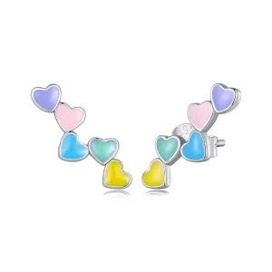 (image for) Pandora Style Love Colorful Studs Earrings - SCE1638
