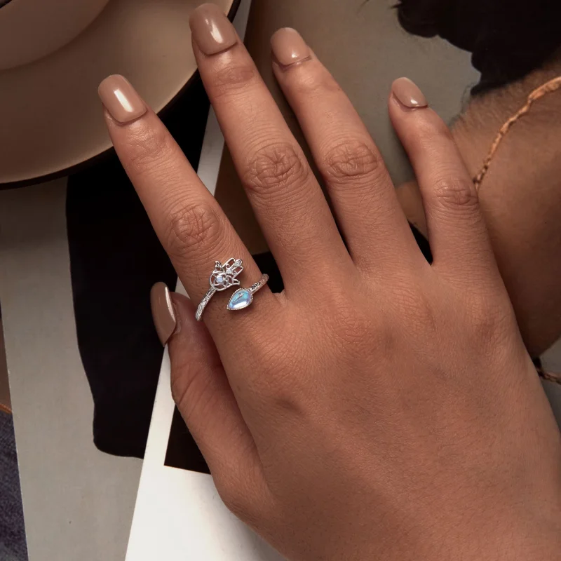 (image for) Pandora Style Lucky Hand Open Ring - BSR486-E - View 5