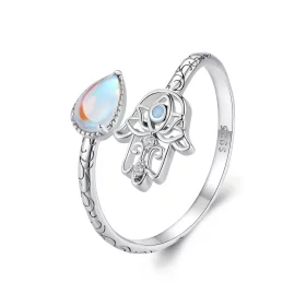 Pandora Style Lucky Hand Ring - BSR486-E Pandora Style Lucky Hand Ring - BSR486-E