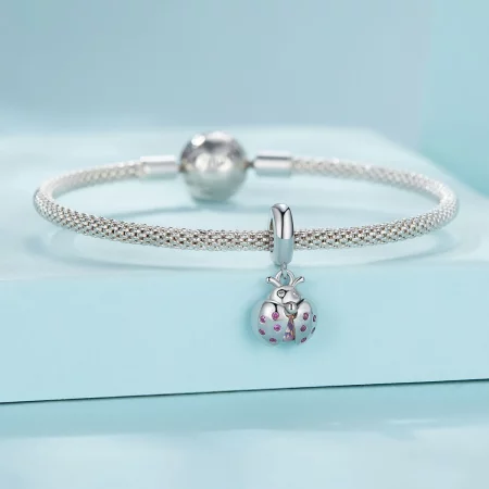 Pandora Style Lucky Ladybug Dangle - SCC2613