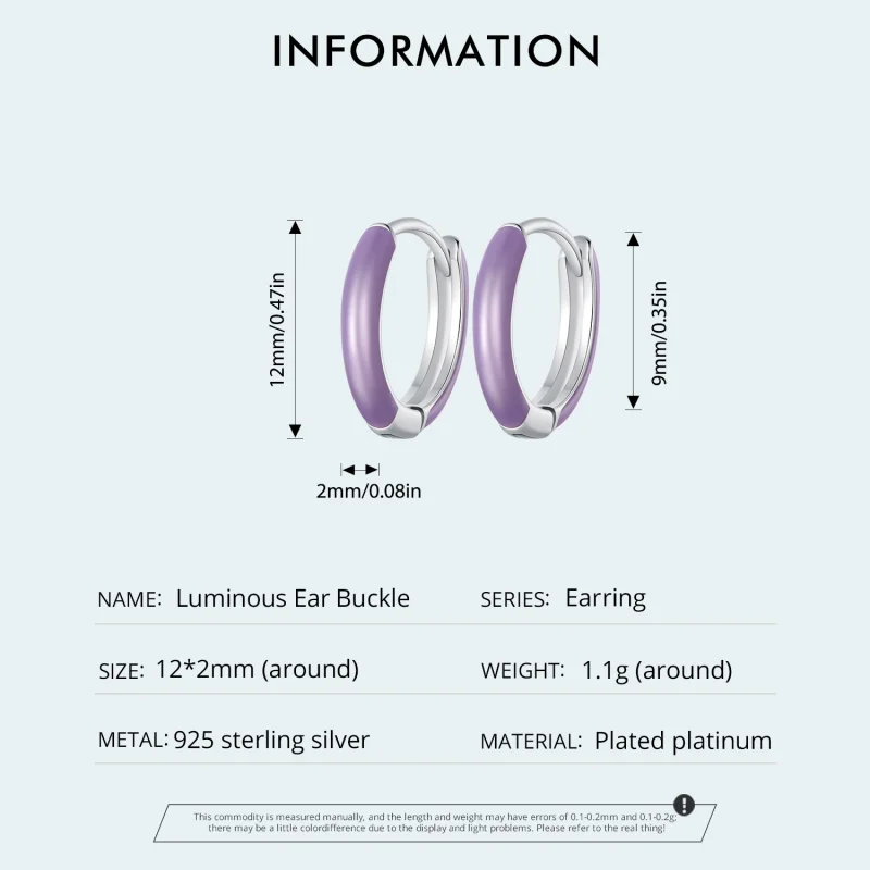 (image for) Pandora Style Luminous Hoop Earrings - SCE1644 - View 5