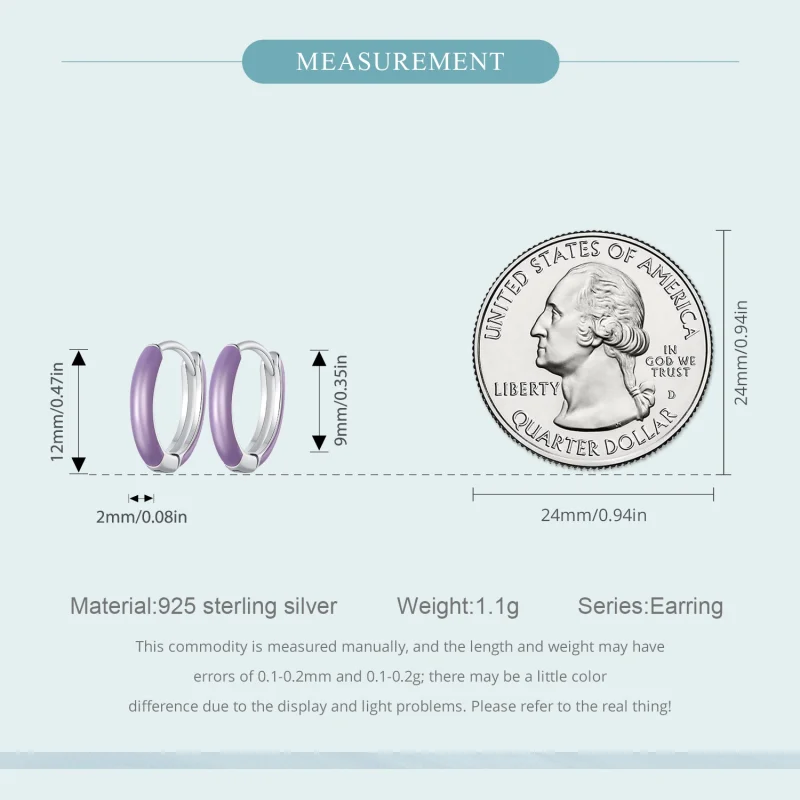 (image for) Pandora Style Luminous Hoop Earrings - SCE1644 - View 6