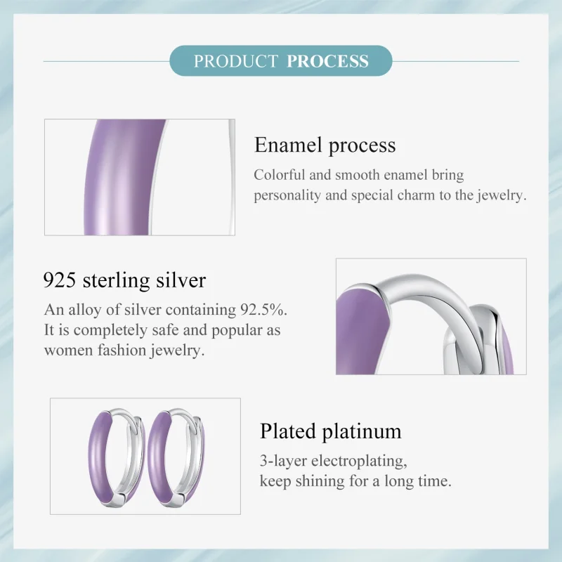 (image for) Pandora Style Luminous Hoop Earrings - SCE1644 - View 7