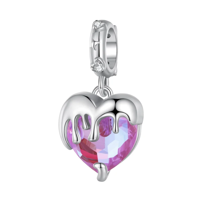 (image for) Pandora Style Melting Girl's Heart Dangle - SCC2471 - Product Image