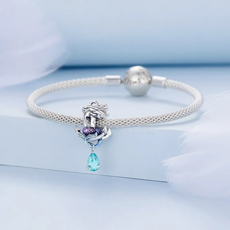 (image for) Pandora Style Mermaid Anchor Charm - BSC903 - View 3