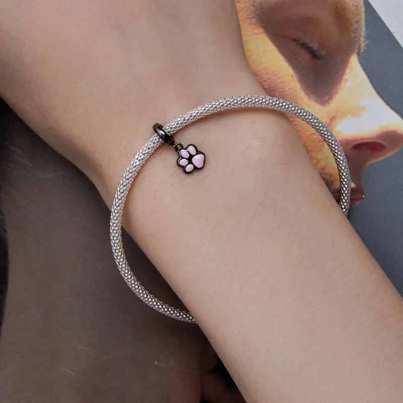 (image for) Pandora Style Mini Black Cat Claw Dangle - SCC2476-D - View 5