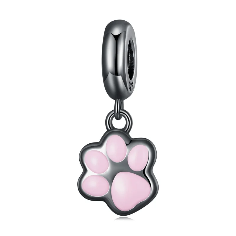 (image for) Pandora Style Mini Black Cat Claw Dangle - SCC2476-D - Product Image