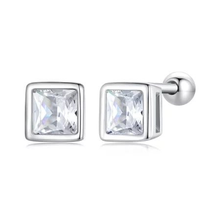 Pandora Style Mini Princess Zirconia Studs Earrings - BSE885-S