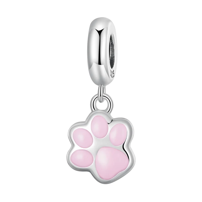 (image for) Pandora Style Mini White Cat Claw Dangle - SCC2476-A - Product Image
