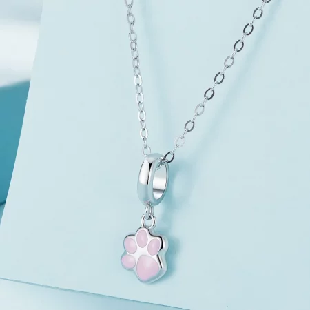 Pandora Style Mini White Cat Claw Dangle - SCC2476-A