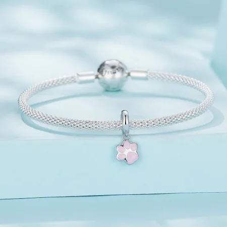 Pandora Style Mini White Cat Claw Dangle - SCC2476-A