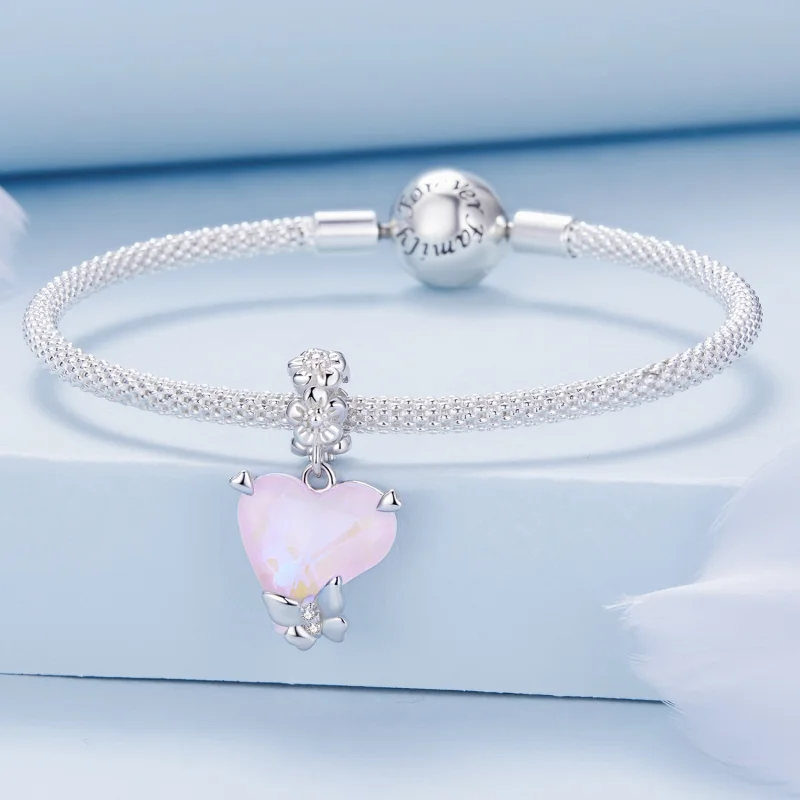 (image for) Pandora Style Mocha Butterfly Dangle - BSC809 - View 3