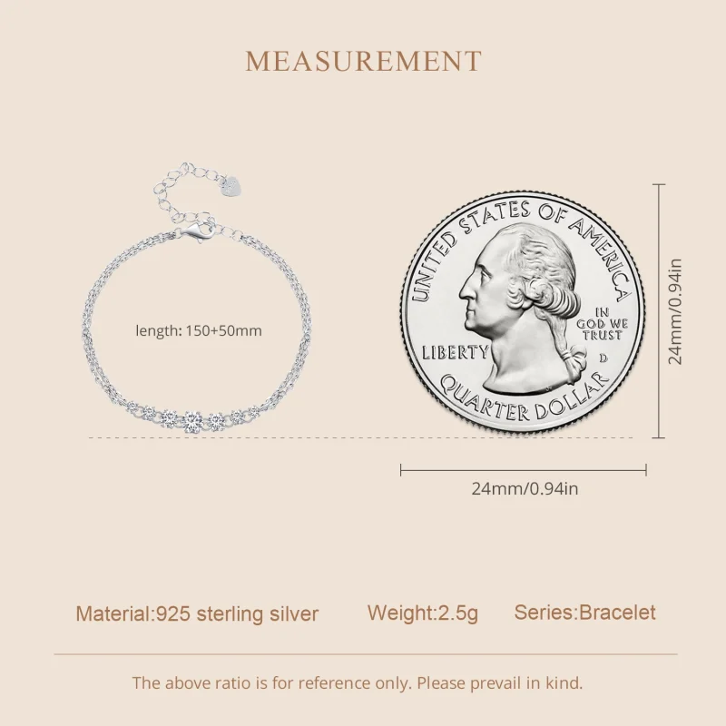 (image for) Pandora Style Moissanite Bracelet(One Certificate) - MSB008 - View 5