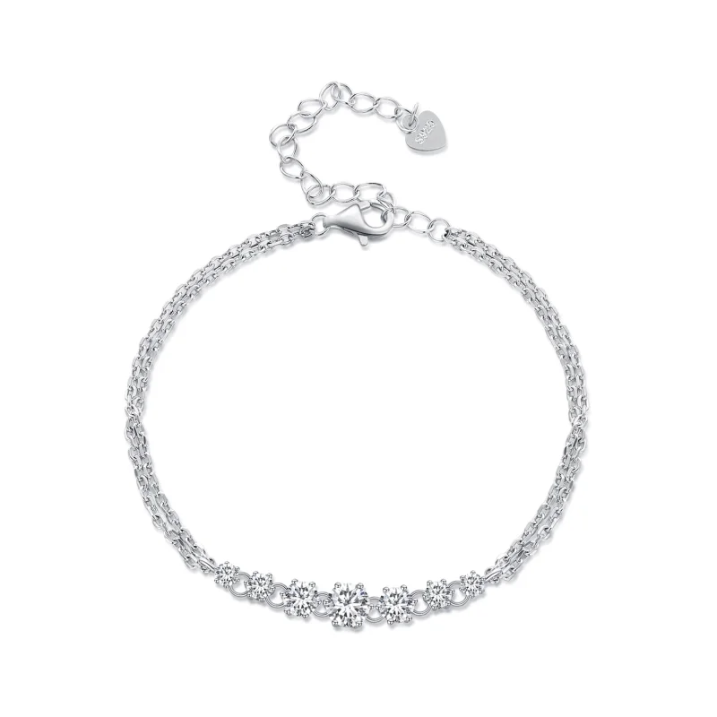 (image for) Pandora Style Moissanite Bracelet(One Certificate) - MSB008 - Product Image